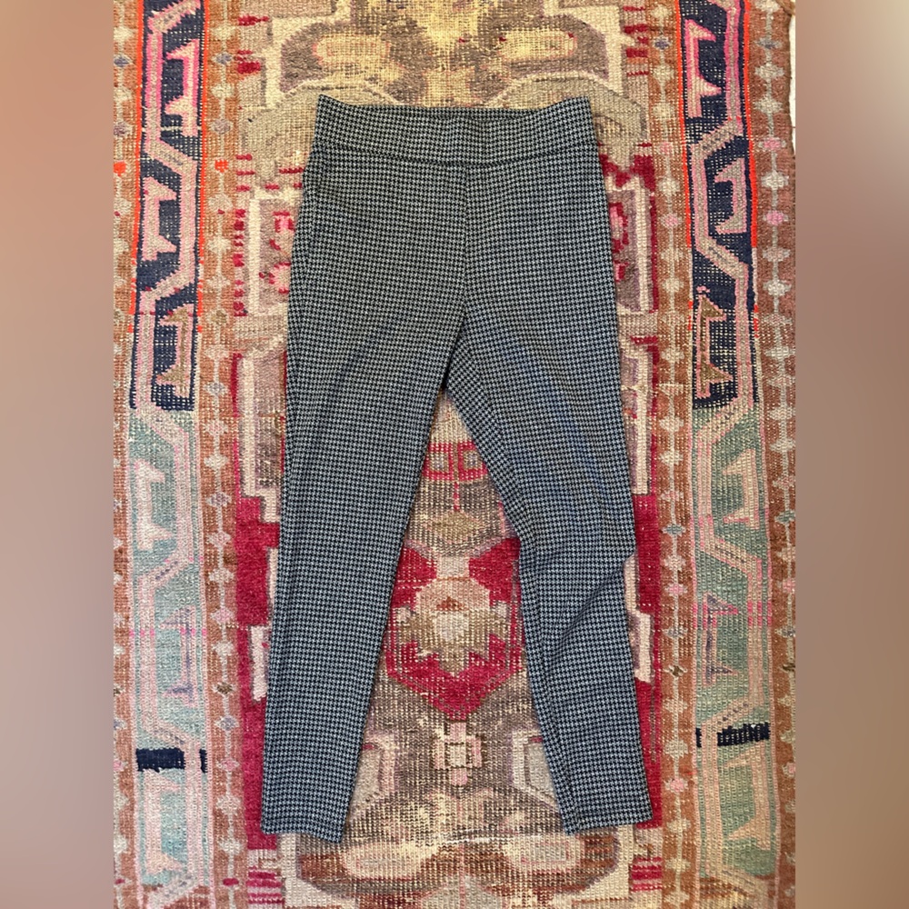 LOFT NWT grey and black houndstooth skinny pants leggings small